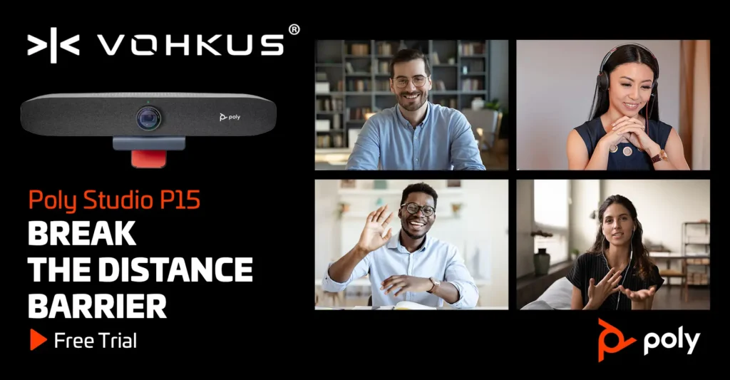 Poly Studio P15: Breaking the distance barrier and delivering meeting equality for all participants, whether in office, remote, or hybrid. Free trial available.